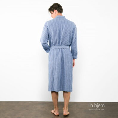 Aras blå morgenkåpe herre.