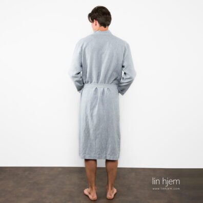 Grå morgenkåpe til herre, aras.