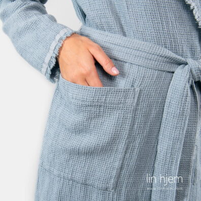 Morgenkåpe i blå farge, dame.