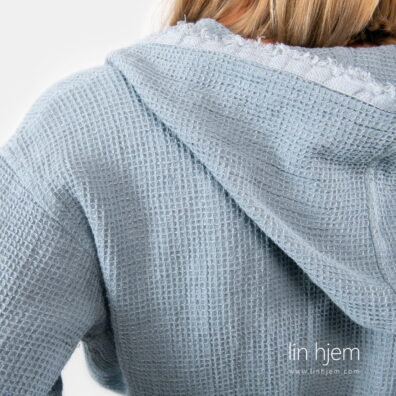 Mary dame morgenkåpe, blå.