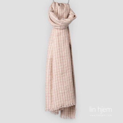 Sjal i brun/hvit farge.