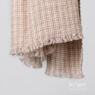 Sjal i hvit og brun farge, argo.