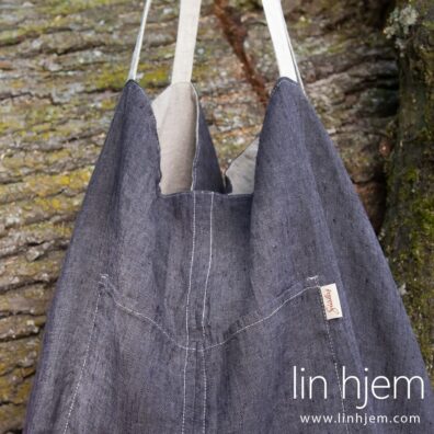 Lin veske i grå farge, bombero.