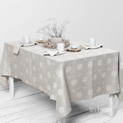 Lysegrå duk av lin, mysti.