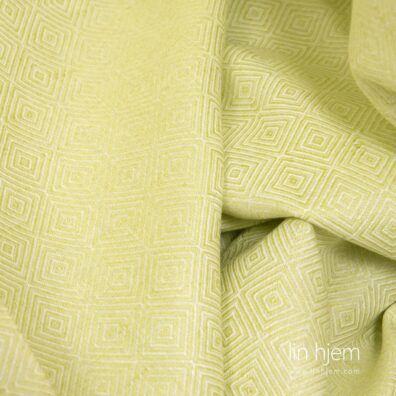 Lin-bomulls stoff, lys grønn.