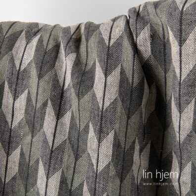 Geometrisk vasket linstoff.