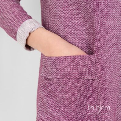 Rød kjole av 100% lin, marta.