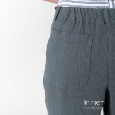 Grå bukse av 100% lin, poki.