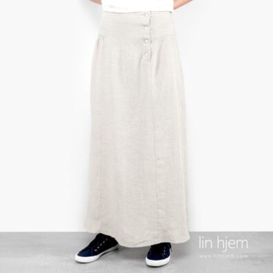 Grått skjørt av lin, levi.