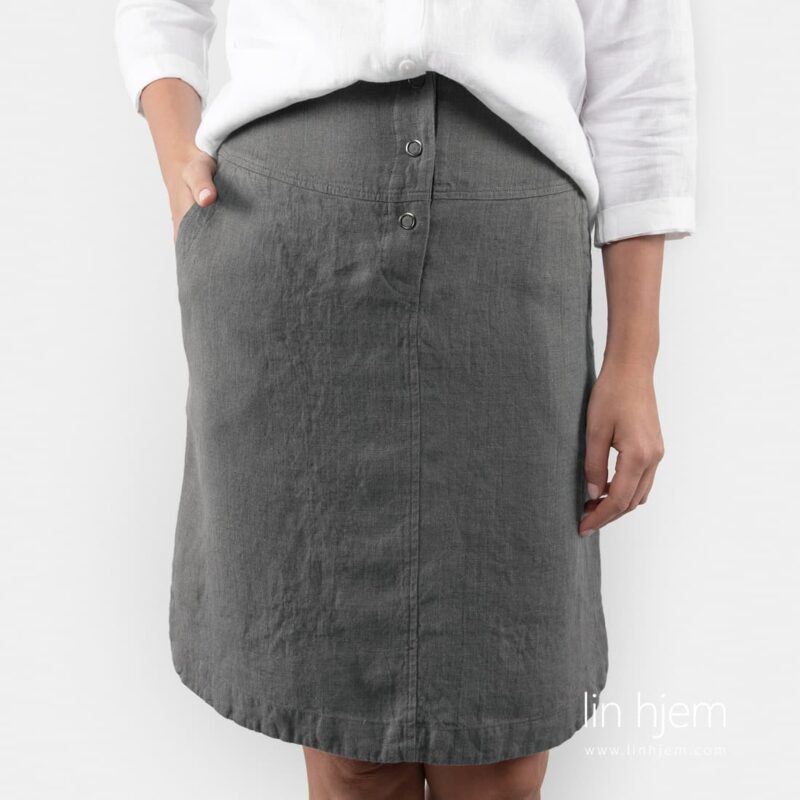 Gr&aring;tt skj&oslash;rt av lin, minis.