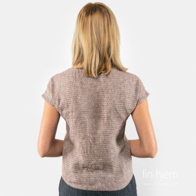 Brun bluse av 100% lin.