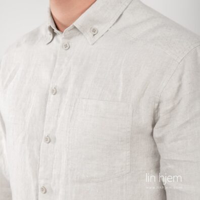 100% lin skjorte i grå farge.