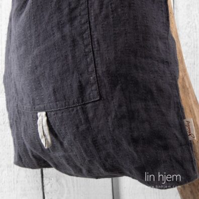 Mørkegrå veske av lin.