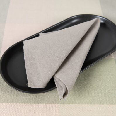 METIS grå serviett laget av lin-bomulls stoff