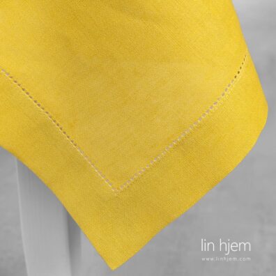 Luna lin-bomulls duk, gul.