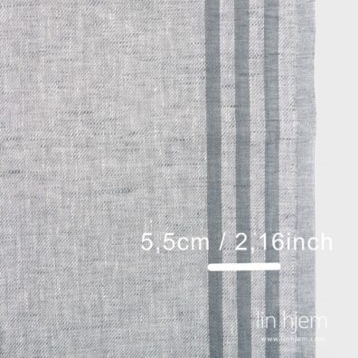 100% linstoff i grå farge.