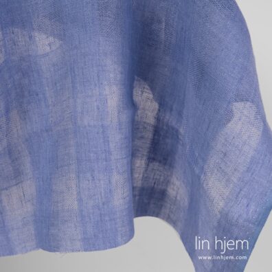 Gjennomsiktig blått 100% linstoff.