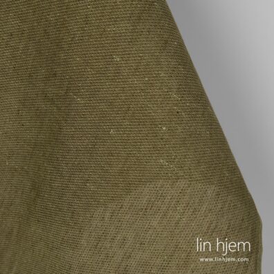 Grønt 100% linstoff i fint mønster.