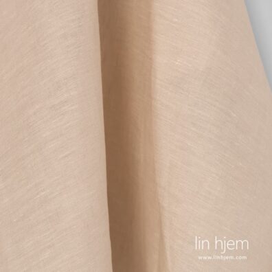 100% linstoff, sand farget.