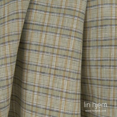 100% linstoff i ruter, grønt.