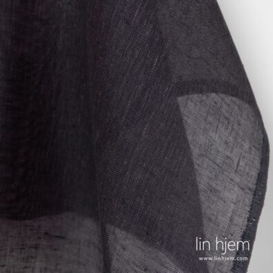 Mørklilla linstoff, gjennomsiktig.