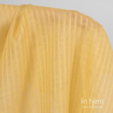 Linstoff i gul farge, med striper.