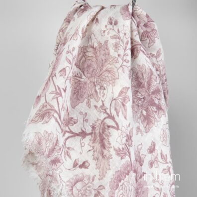 Rødaktig skjerf av 100% lin.