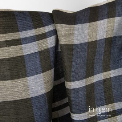 Blått-grønt 100% linstoff.