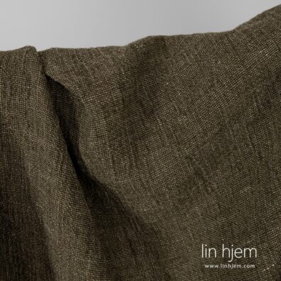 Grønt 100% linstoff, vasket.