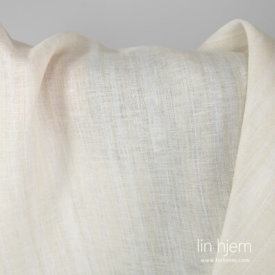 Stripete gulaktig linstoff.