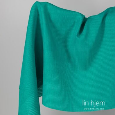 Stripete grønt linstoff.