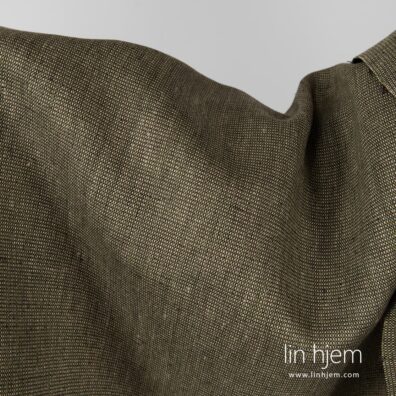 Gråaktig grønt 100% linstoff.