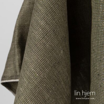 Gråaktig grønn farget 100% linstoff.