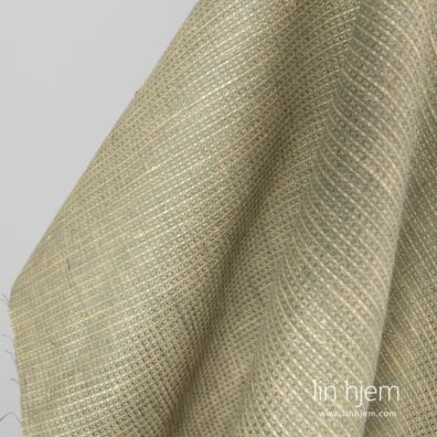 Vaffel 100% linstoff, grå-gult.