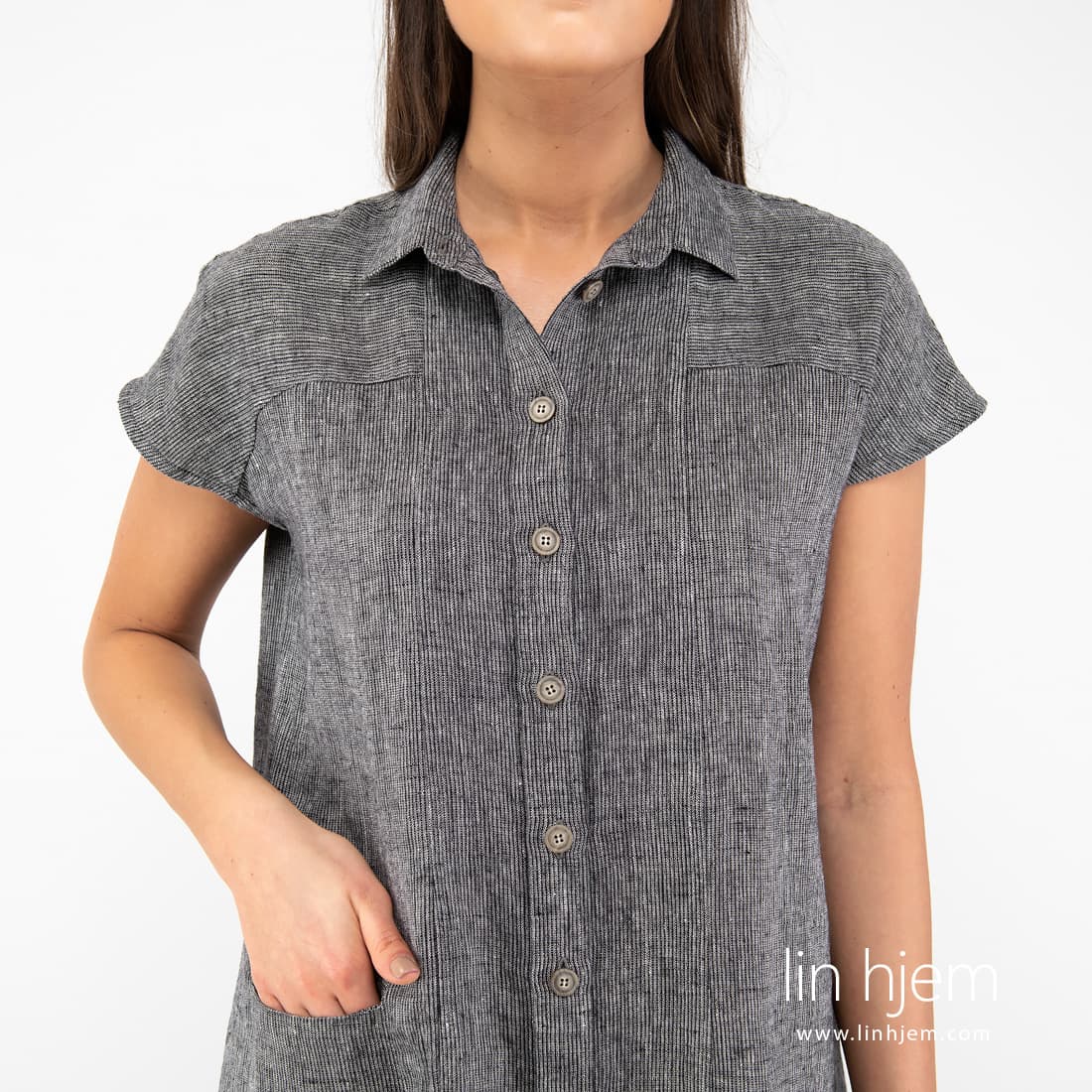 100% linkjole, svart.