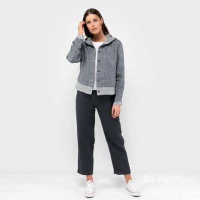 Grå farget linjakke, AZORA.