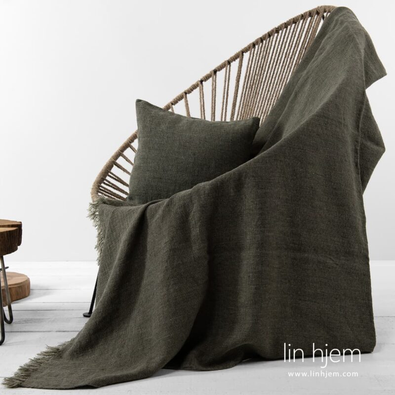 MOSSA gr&oslash;nt pledd.