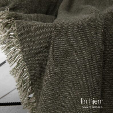 Grønn farget linpledd.