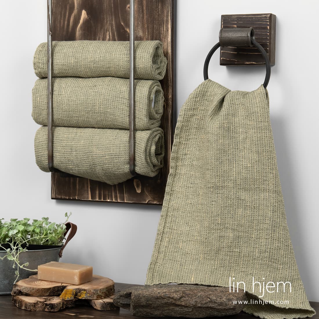 PURO gulaktig linhåndkle.