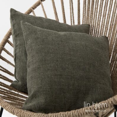 MOSSA grønt putetrekk.