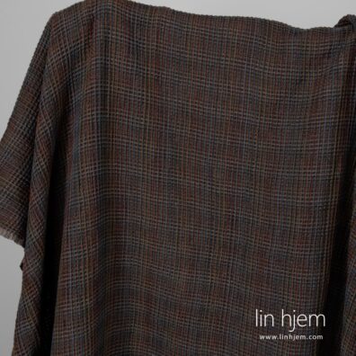 Vasket fargerikt vaffel halvlin stoff.