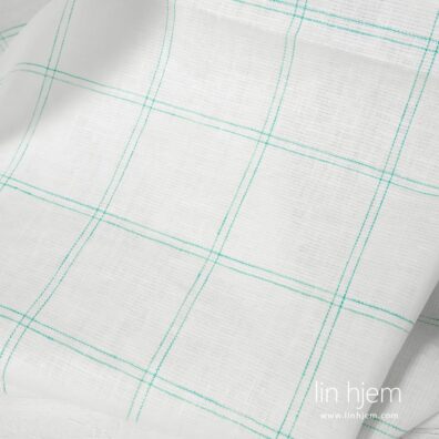 Rutete grønt linstoff.