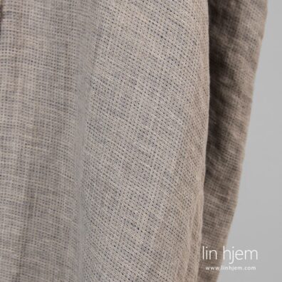 Vasket blått-grått tosidig linstoff.