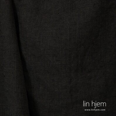 Svart vasket halvlin stoff.