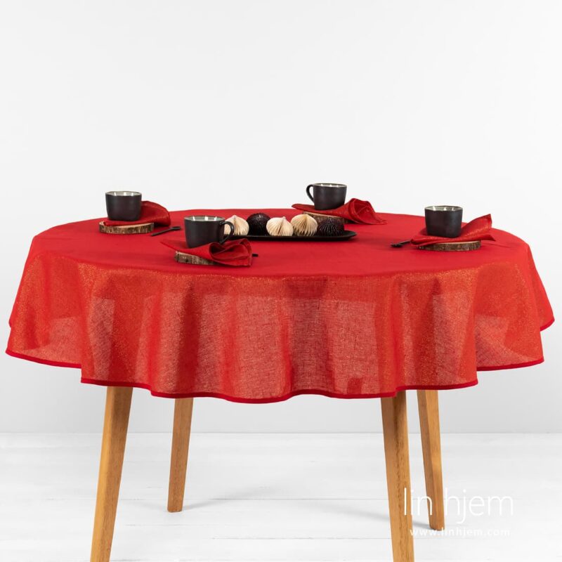 DONNA rund oval r&oslash;d duk.