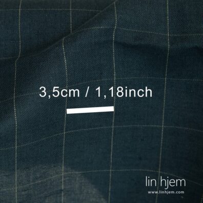 Grått-blått lin-bomulls stoff.