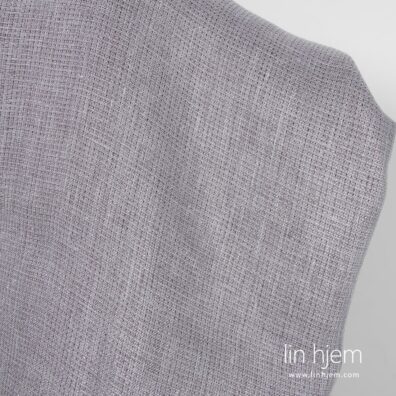 Linstoff i lilla og grå farge.