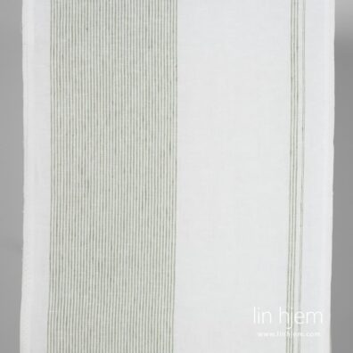 Håndkle linstoff i grønnaktige striper.