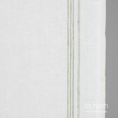 Linstoff i grønnaktige striper.