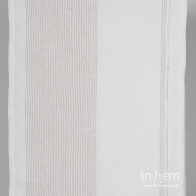 Håndkle linstoff i grå striper.